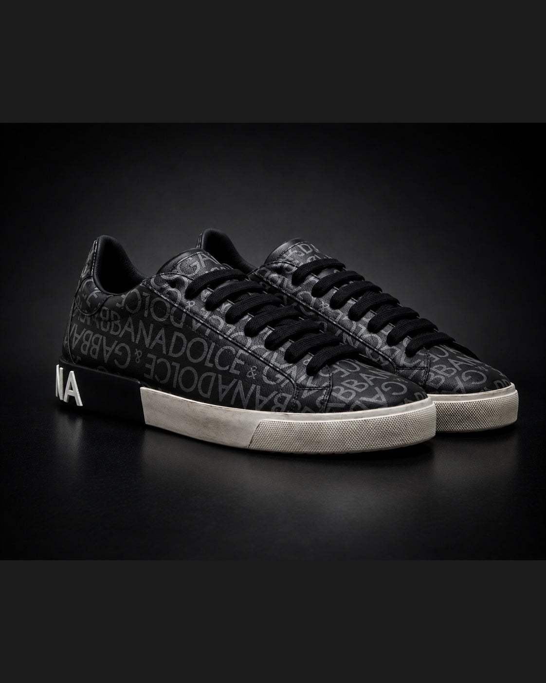 Dolce & Gabbana Portofino Vintage Sneakers Black