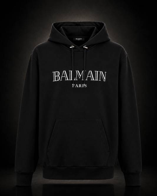Balmain Paris Hoodie Svart