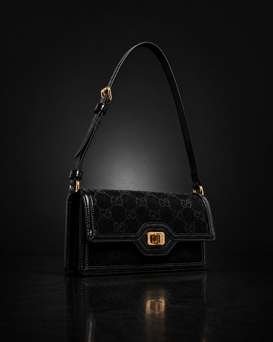 Gucci Luce GG Canvas Shoulder Bag Svart