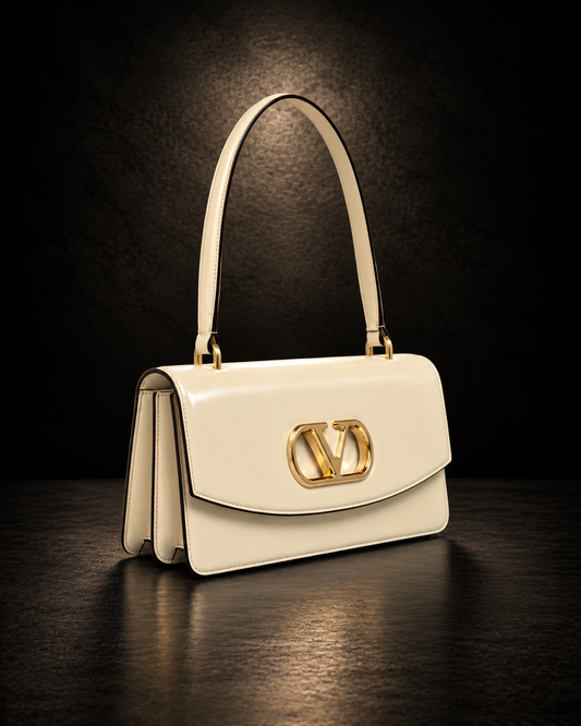 Valentino Garavani VLogo Signature Top Handle Bag – Ivory
