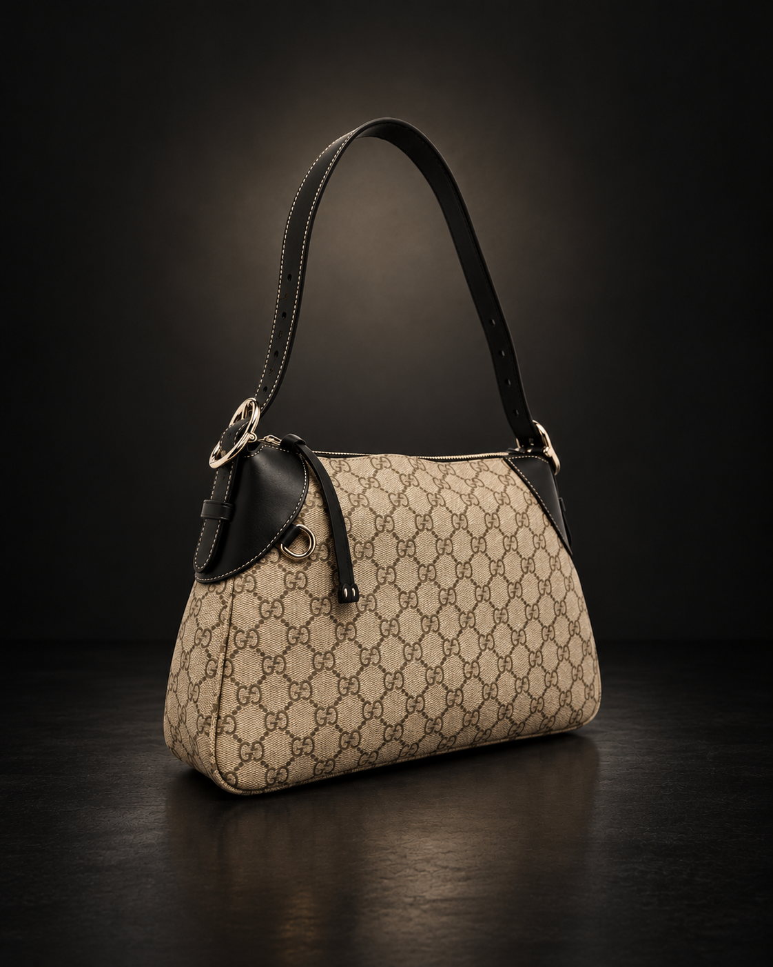 Gucci Emblem GG Supreme Shoulder Bag