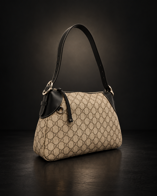 Gucci Emblem GG Supreme Shoulder Bag