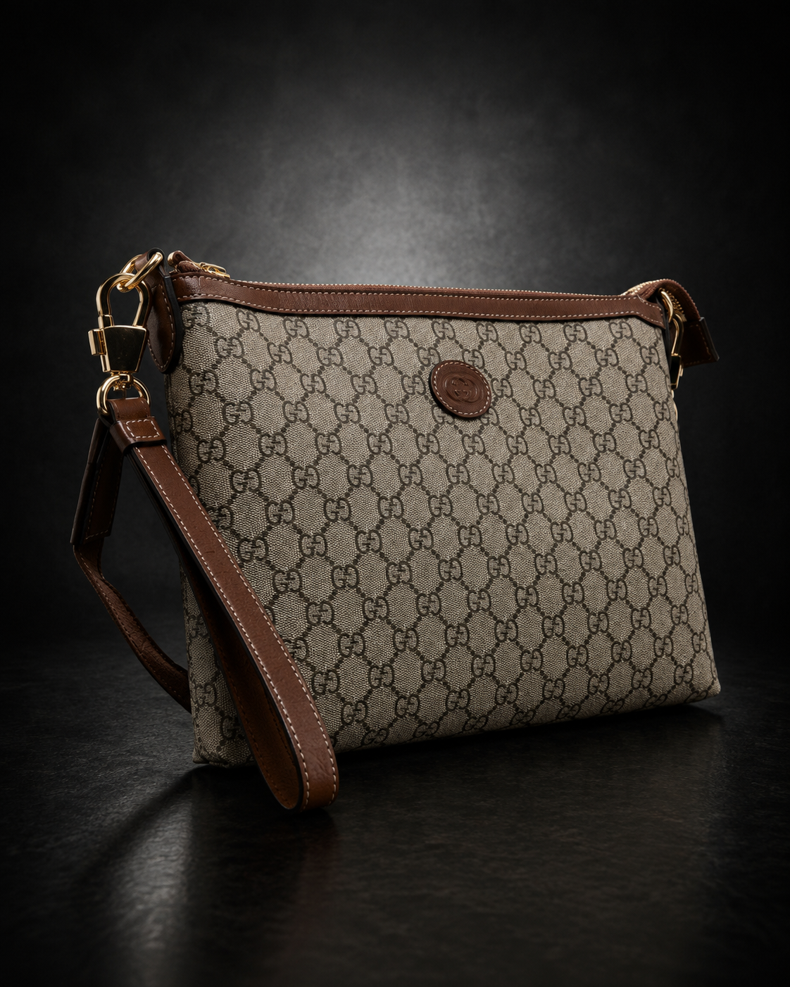 Gucci GG Supreme Messenger Bag beige brun