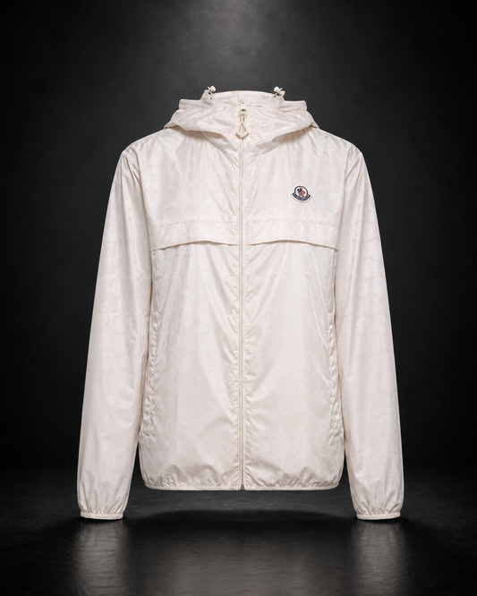 Moncler Italy övergångsjacka vit huva