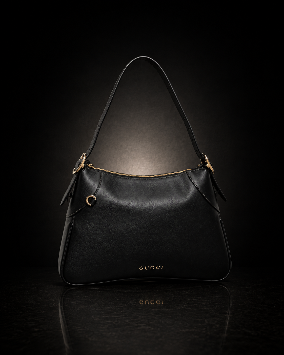Gucci Attache Large Shoulder Bag Svart