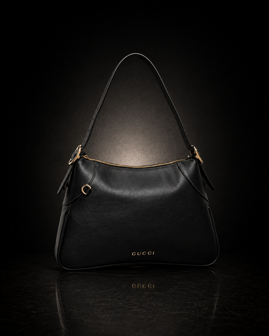 Gucci Attache Large Shoulder Bag Svart